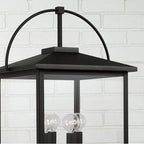 Capital Lighting Bryson 13.25''w X 24.75''h 4-light Outdoor Post Lantern In Black With Clear Glass