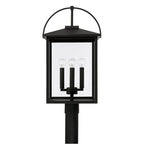 Capital Lighting 948043BK Black 13.25''w X 24.75''h 4-light Outdoor Post Lantern In Black With Clear Glass Image 2