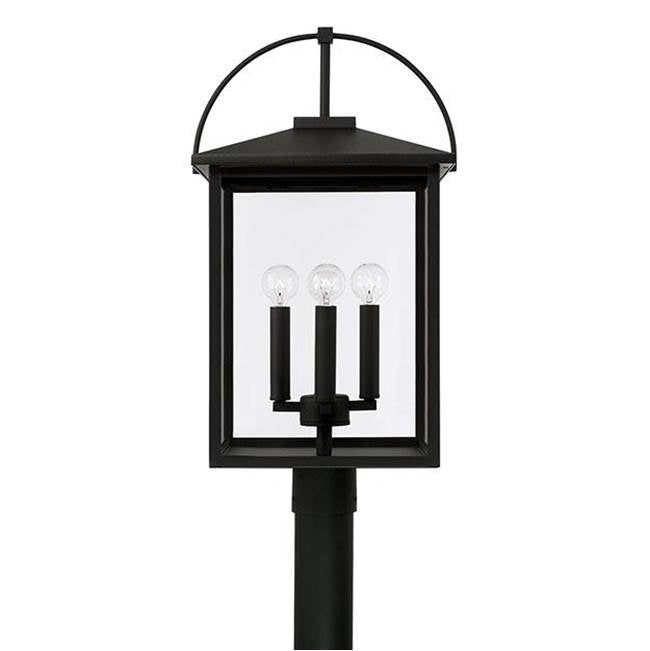 Capital Lighting 948043BK Black 13.25''w X 24.75''h 4-light Outdoor Post Lantern In Black With Clear Glass Image 2