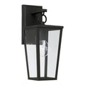 Capital Lighting 948111BK Black 6.25''w X 15.5''h 1-light Outdoor Wall Lantern In Black With Clear Glass Panels Image 1