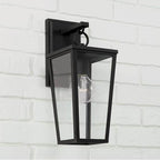 Capital Lighting 948111BK Black 6.25''w X 15.5''h 1-light Outdoor Wall Lantern In Black With Clear Glass Panels Image 4