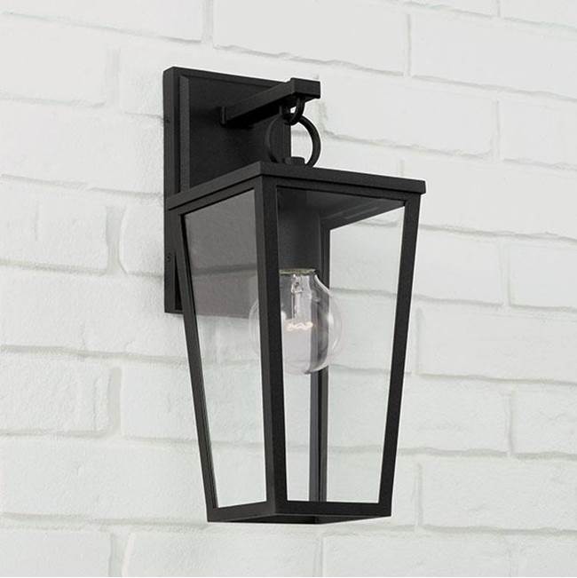 Capital Lighting 948111BK Black 6.25''w X 15.5''h 1-light Outdoor Wall Lantern In Black With Clear Glass Panels Image 4