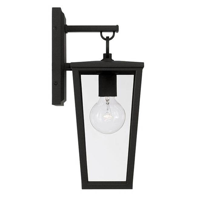 Capital Lighting 948111BK Black 6.25''w X 15.5''h 1-light Outdoor Wall Lantern In Black With Clear Glass Panels Image 2