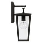 Capital Lighting 948111BK Black 6.25''w X 15.5''h 1-light Outdoor Wall Lantern In Black With Clear Glass Panels Image 2