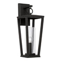 Capital Lighting 948112BK Black 7.25''w X 20''h 1-light Outdoor Wall Lantern In Black With Clear Glass Cylinder Image 1