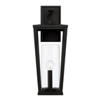 Capital Lighting 948112BK Black 7.25''w X 20''h 1-light Outdoor Wall Lantern In Black With Clear Glass Cylinder Image 3
