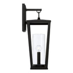 Capital Lighting 948112BK Black 7.25''w X 20''h 1-light Outdoor Wall Lantern In Black With Clear Glass Cylinder Image 2