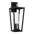 Capital Lighting 948131BK Black 9.25''w X 23.75''h 3-light Outdoor Wall Lantern In Black With Clear Glass Cylinder Image 1