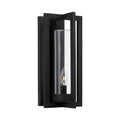 Capital Lighting 948211BK Black 7''w X 15''h 1-light Outdoor Wall Lantern In Black With Clear Glass Cylinder Image 1