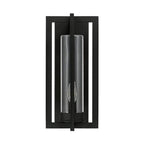 Capital Lighting 948211BK Black 7''w X 15''h 1-light Outdoor Wall Lantern In Black With Clear Glass Cylinder Image 3