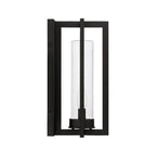 Capital Lighting 948211BK Black 7''w X 15''h 1-light Outdoor Wall Lantern In Black With Clear Glass Cylinder Image 2