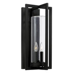 Capital Lighting 948221BK Black 9.5''w X 20''h 2-light Outdoor Wall Lantern In Black With Clear Glass Cylinder Image 1