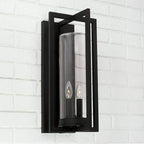 Capital Lighting 948221BK Black 9.5''w X 20''h 2-light Outdoor Wall Lantern In Black With Clear Glass Cylinder Image 4