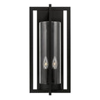 Capital Lighting 948221BK Black 9.5''w X 20''h 2-light Outdoor Wall Lantern In Black With Clear Glass Cylinder Image 3