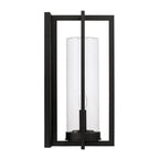 Capital Lighting 948221BK Black 9.5''w X 20''h 2-light Outdoor Wall Lantern In Black With Clear Glass Cylinder Image 2