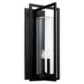 Capital Lighting 948231BK Black 12''w X 25''h 3-light Outdoor Wall Lantern In Black With Clear Glass Cylinder Image 1