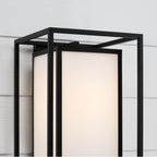 Capital Lighting 953112BK Black 11''w X 16.50''h 1-light Outdoor Modern Square Rectangle Wall Lantern In Black With Soft White Glass Image 4