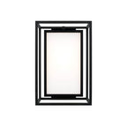 Capital Lighting 953112BK Black 11''w X 16.50''h 1-light Outdoor Modern Square Rectangle Wall Lantern In Black With Soft White Glass Image 3