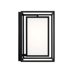 Capital Lighting 953112BK Black 11''w X 16.50''h 1-light Outdoor Modern Square Rectangle Wall Lantern In Black With Soft White Glass Image 2