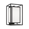 Capital Lighting 953113BK Black 12.50''w X 19.50''h 1-light Outdoor Modern Square Rectangle Wall Lantern In Black With Soft White Glass Image 1