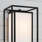Capital Lighting 953113BK Black 12.50''w X 19.50''h 1-light Outdoor Modern Square Rectangle Wall Lantern In Black With Soft White Glass Image 5