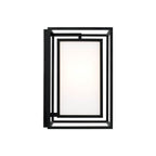 Capital Lighting 953113BK Black 12.50''w X 19.50''h 1-light Outdoor Modern Square Rectangle Wall Lantern In Black With Soft White Glass Image 3