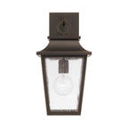 Capital Lighting 953311OZ Oiled Bronze 8''w X 16''h  1-light Outdoor Tapered Wall Lantern In Oiled Bronze With Ripple Glass Image 3