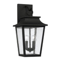 Capital Lighting 953321BK Black 10''w X 20''h 2-light Outdoor Tapered Wall Lantern In Black With Ripple Glass Image 1