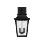 Capital Lighting 953321BK Black 10''w X 20''h 2-light Outdoor Tapered Wall Lantern In Black With Ripple Glass Image 3