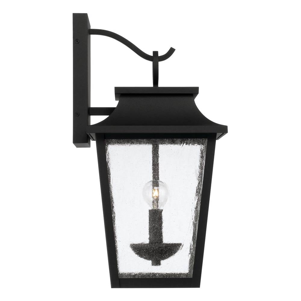 Capital Lighting 953321BK Black 10''w X 20''h 2-light Outdoor Tapered Wall Lantern In Black With Ripple Glass Image 2