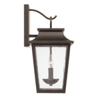 Capital Lighting 953321OZ Oiled Bronze 11''w X 20''h 2-light Outdoor Tapered Wall Lantern In Oiled Bronze With Ripple Glass Image 2