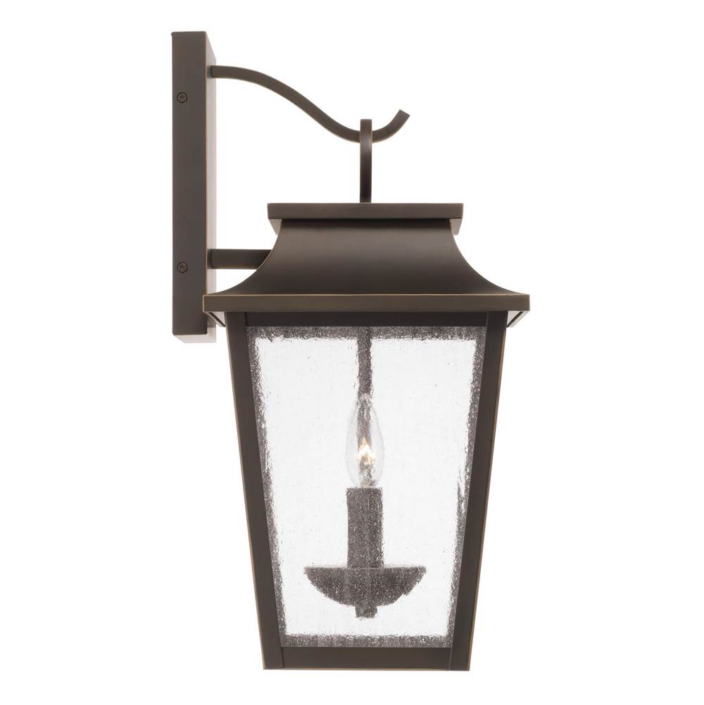 Capital Lighting 953321OZ Oiled Bronze 11''w X 20''h 2-light Outdoor Tapered Wall Lantern In Oiled Bronze With Ripple Glass Image 2