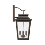 Capital Lighting 953341OZ Oiled Bronze 13''w X 24''h 4-light Outdoor Tapered Wall Lantern In Oiled Bronze With Ripple Glass Image 2
