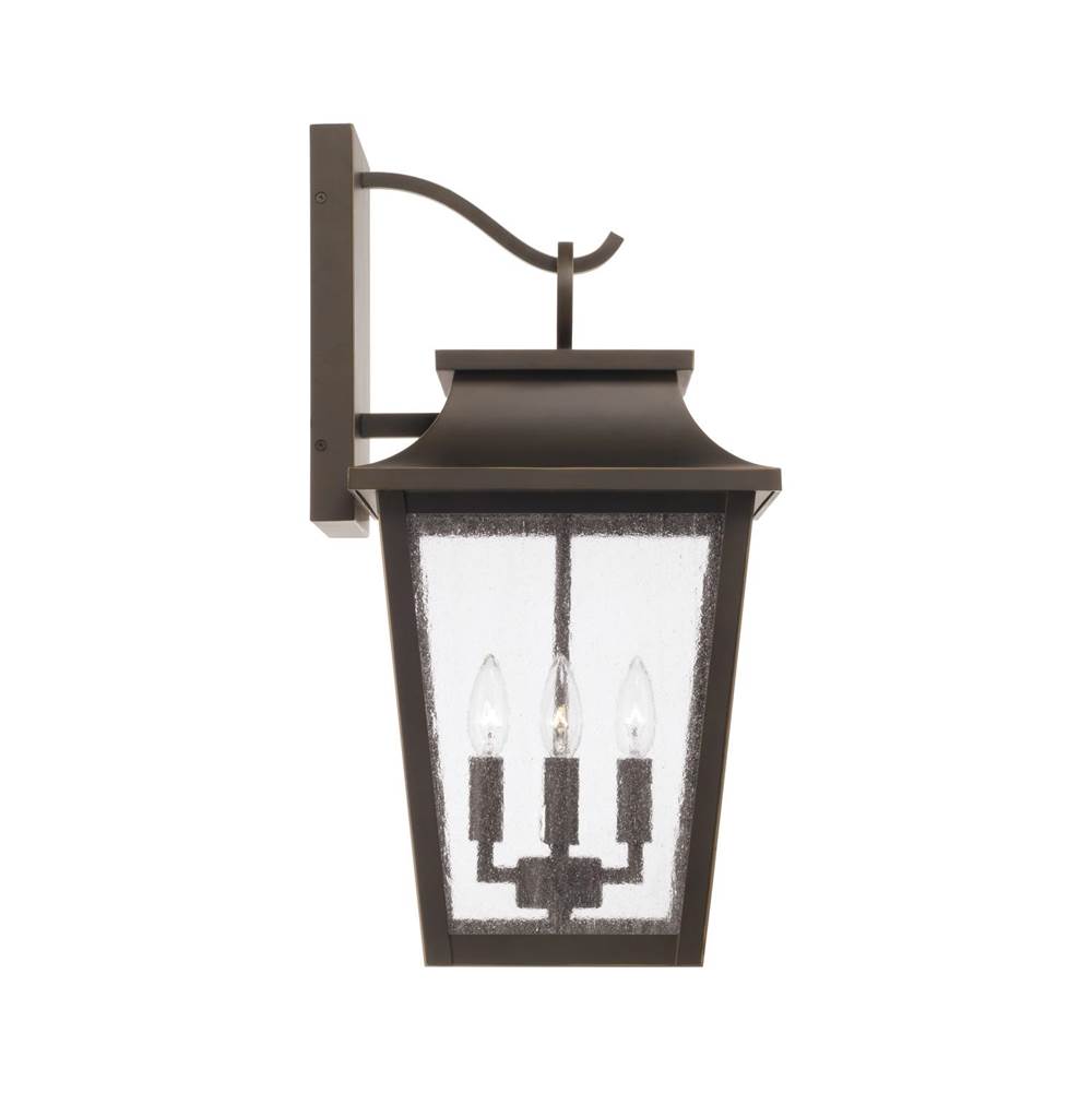Capital Lighting 953341OZ Oiled Bronze 13''w X 24''h 4-light Outdoor Tapered Wall Lantern In Oiled Bronze With Ripple Glass Image 2