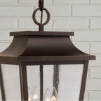 Capital Lighting 953344OZ Oiled Bronze 12''w X 21''h 4-light Outdoor Tapered Hanging Lantern In Oiled Bronze With Ripple Glass Image 2