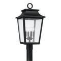 Capital Lighting 953345BK Black 12''w X 23.75''h 4-light Outdoor Tapered Post Lantern In Black With Ripple Glass Image 1