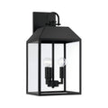Capital Lighting 953432BK Black 9.50''w X 19.25''h 3-light Outdoor Square Rectangle Wall Lantern In Black With Clear Glass Image 1