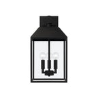 Capital Lighting 953432BK Black 9.50''w X 19.25''h 3-light Outdoor Square Rectangle Wall Lantern In Black With Clear Glass Image 3