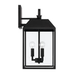 Capital Lighting 953432BK Black 9.50''w X 19.25''h 3-light Outdoor Square Rectangle Wall Lantern In Black With Clear Glass Image 2