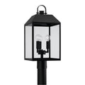 Capital Lighting 953435BK Black 9.50''w X 21.50''h 3-light Outdoor Square Rectangle Post Lantern In Black With Clear Glass Image 1