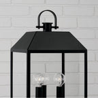 Capital Lighting 953435BK Black 9.50''w X 21.50''h 3-light Outdoor Square Rectangle Post Lantern In Black With Clear Glass Image 3