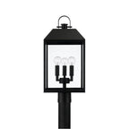 Capital Lighting 953435BK Black 9.50''w X 21.50''h 3-light Outdoor Square Rectangle Post Lantern In Black With Clear Glass Image 2