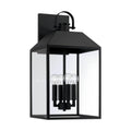 Capital Lighting 953443BK Black 11.25''w X 22''h 4-light Outdoor Square Rectangle Wall Lantern In Black With Clear Glass Image 1