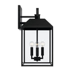 Capital Lighting 953443BK Black 11.25''w X 22''h 4-light Outdoor Square Rectangle Wall Lantern In Black With Clear Glass Image 2