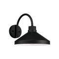 Capital Lighting 953511BK Black 11.25''w X 10.50''h 1-light Outdoor Cone Wall Lantern Barn Light In Black With White Interior Image 1