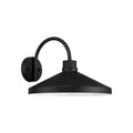 Capital Lighting 953512BK Black 14.25''w X 10.50''h 1-light Outdoor Cone Wall Lantern Barn Light In Black With White Interior Image 1