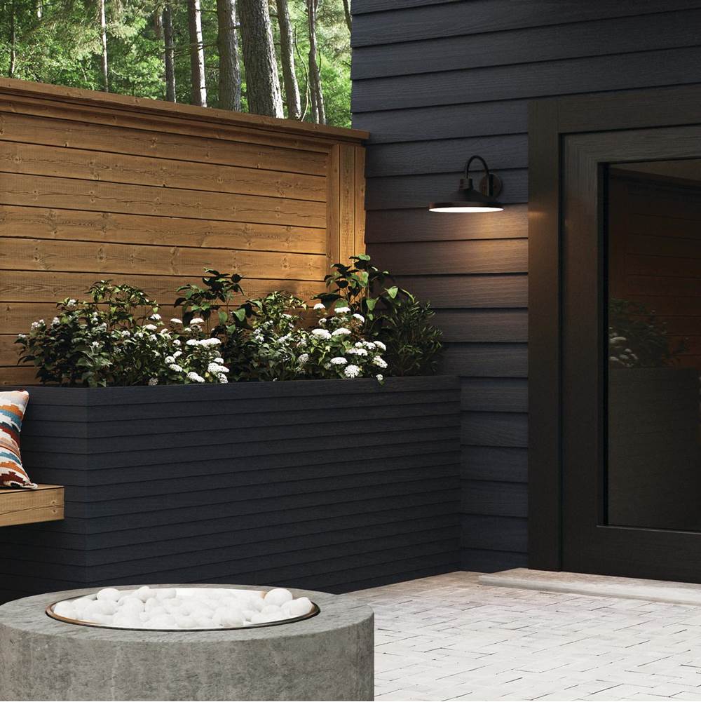 Capital Lighting Lofton 14.25''w X 10.50''h 1-light Outdoor Cone Wall Lantern Barn Light In Black With White Interior