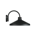 Capital Lighting 953512BK Black 14.25''w X 10.50''h 1-light Outdoor Cone Wall Lantern Barn Light In Black With White Interior Image 2