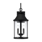 Capital Lighting 953631BK Black 9.75''w X 24.50''h 3-light Outdoor Cylindrical Wall Lantern In Black With Seeded Glass Image 3