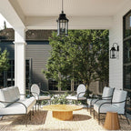 Capital Lighting Bridger 11.50''w X 23.50''h 4-light Outdoor Cylindrical Hanging Lantern In Black With Seeded Glass
